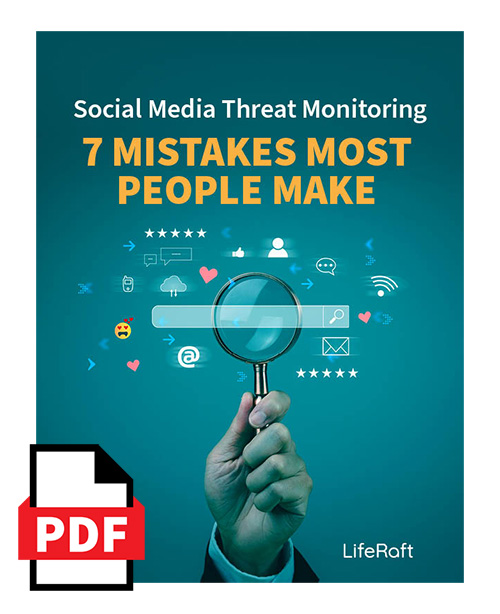 Report cover, Social Media Threat Monitoring: 7 Mistakes Most People Make